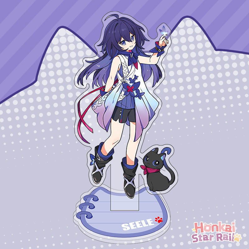 Honkai Star rail cat standing sign, cat, Blade, Sliver Wolf,Luocha