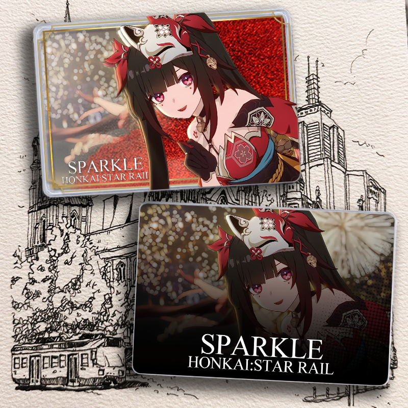 Sparkle and Firefly quicksand shining card