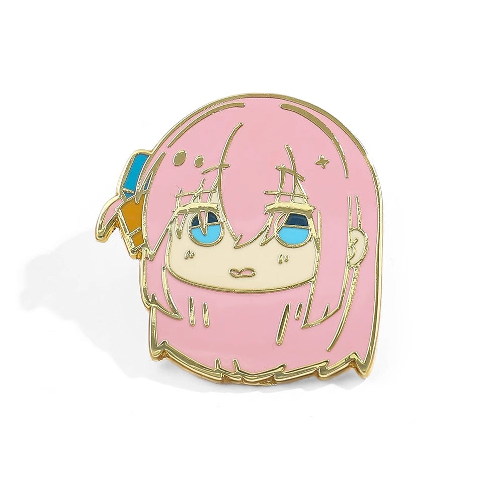 Bocchi the Rock character brooch