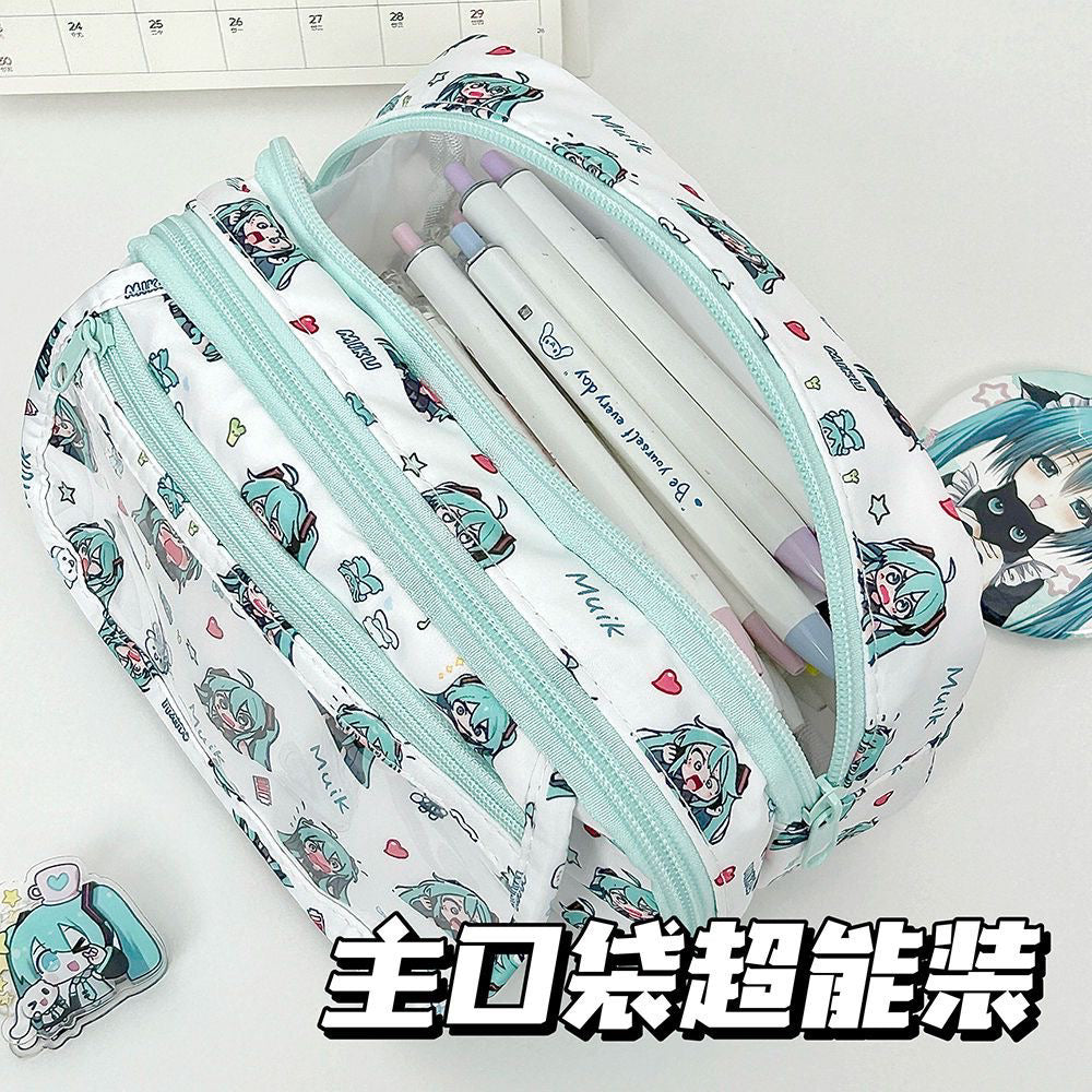 Miku Large Capacity Pencil Case bag