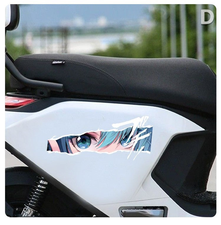 Miku eyes reflective car sticker