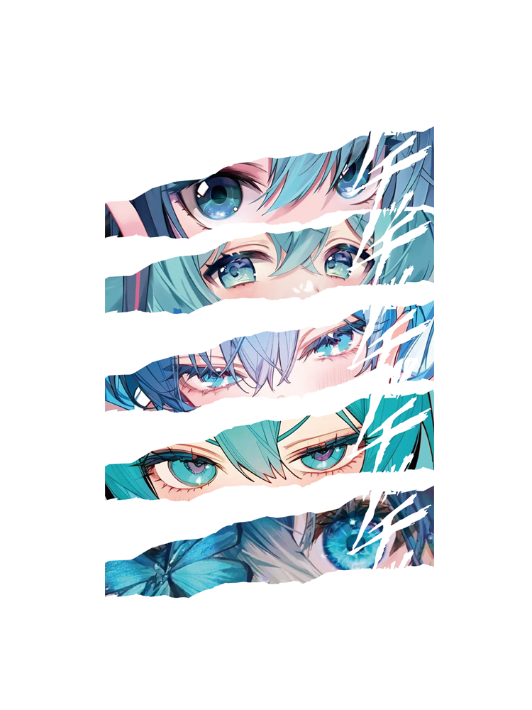 Miku eyes reflective car sticker