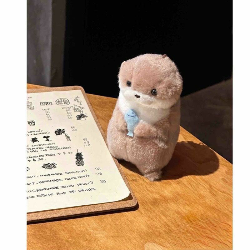 Cute otter plush keychain