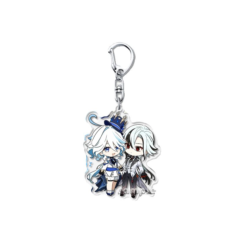 Genshin Impact peripherals Arlecchino and Clervie keychain