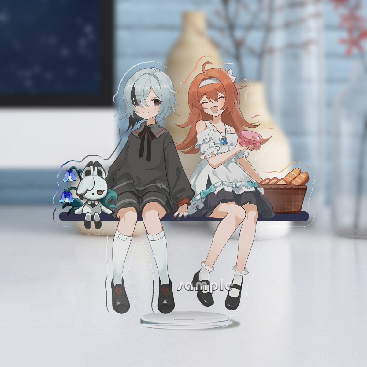 Genshin Impact peripherals Arlecchino and Clervie keychain