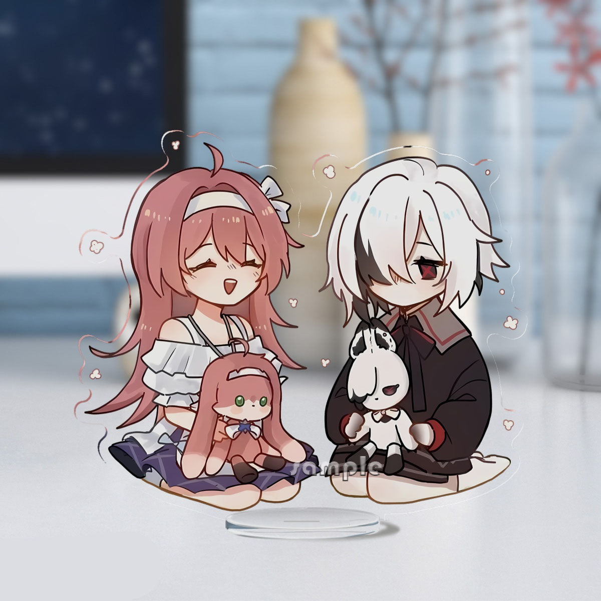 Genshin Impact peripherals Arlecchino and Clervie keychain