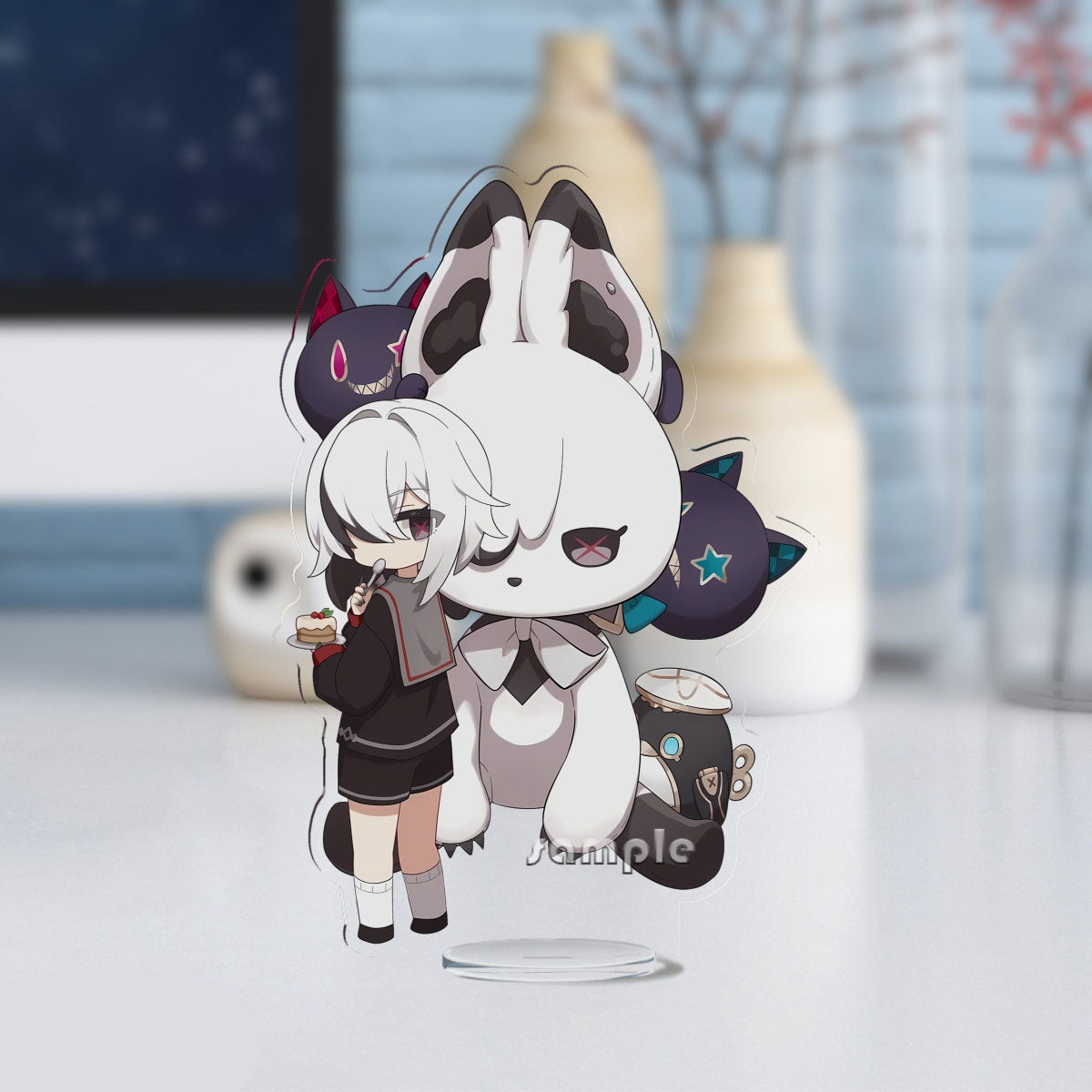 Genshin Impact peripherals Arlecchino and Clervie keychain