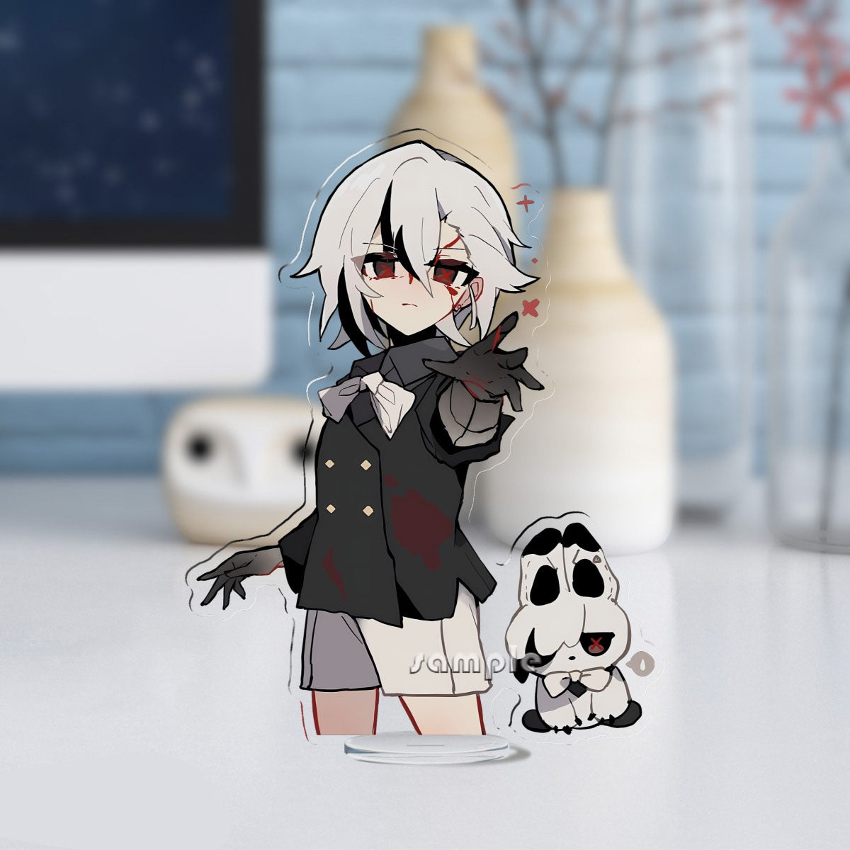 Genshin Impact peripherals Arlecchino and Clervie keychain