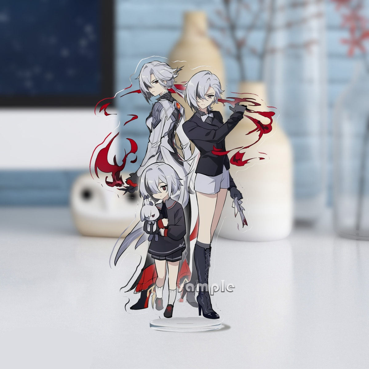 Genshin Impact peripherals Arlecchino and Clervie keychain