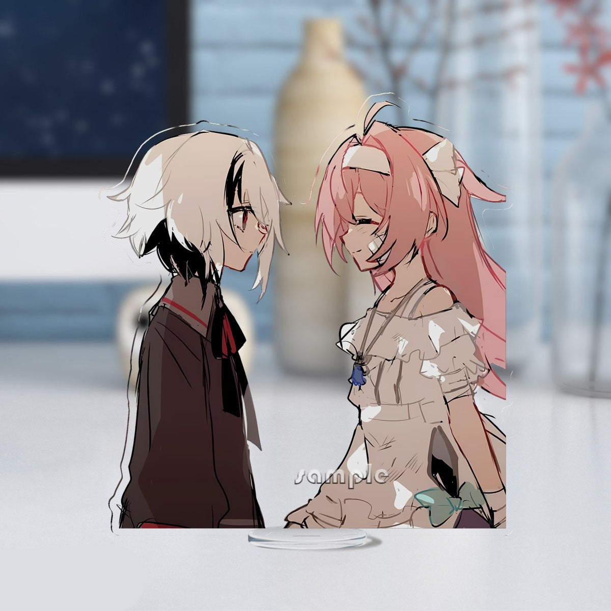 Genshin Impact peripherals Arlecchino and Clervie keychain