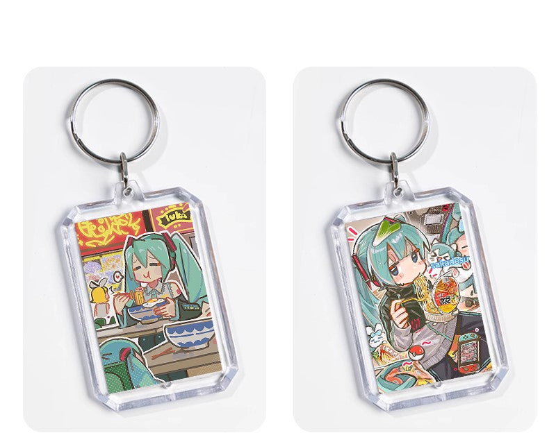 Miku`s Life Square Keychain