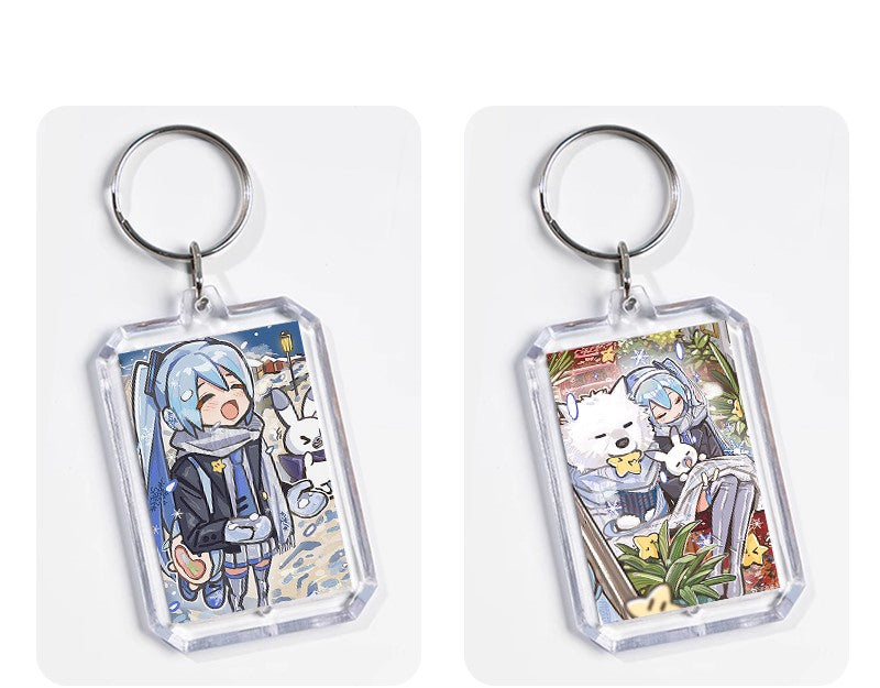Miku`s Life Square Keychain