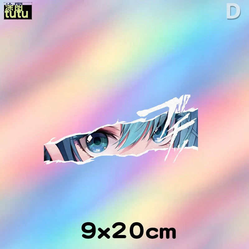 Miku eyes reflective car sticker