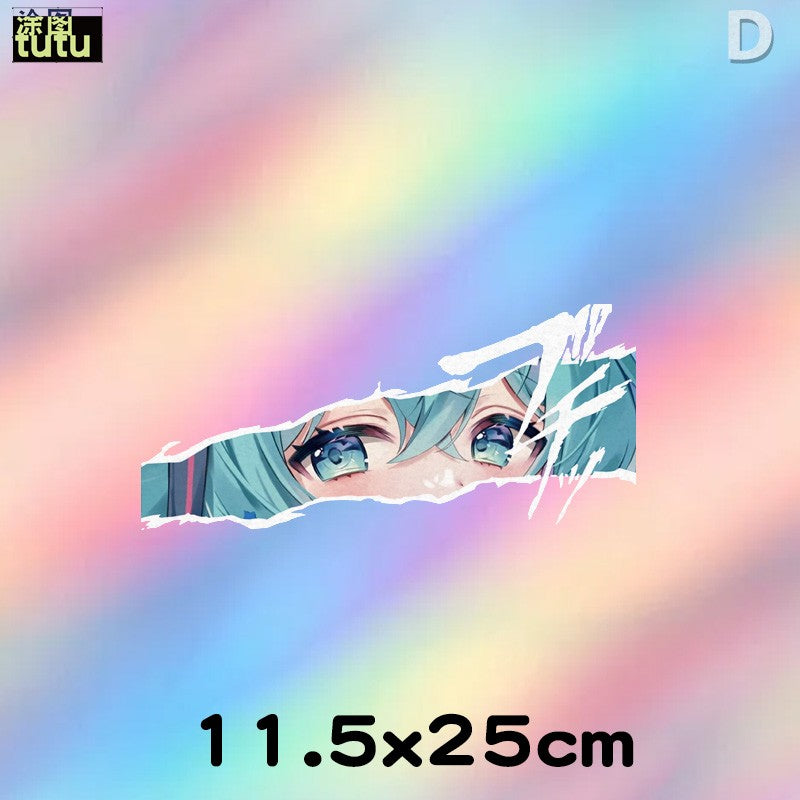 Miku eyes reflective car sticker