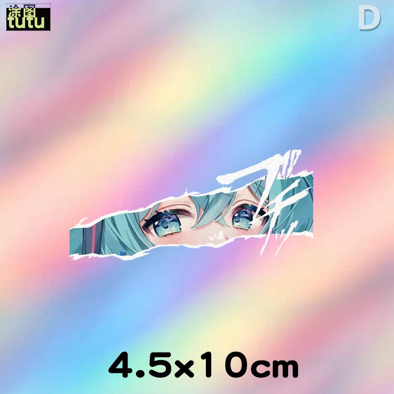 Miku eyes reflective car sticker