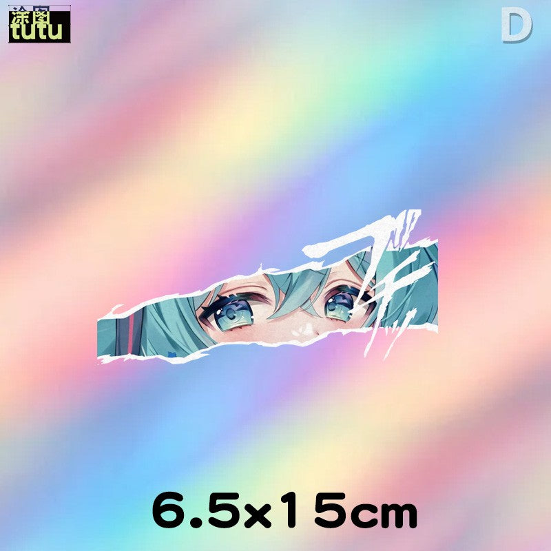 Miku eyes reflective car sticker