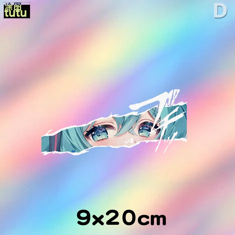 Miku eyes reflective car sticker