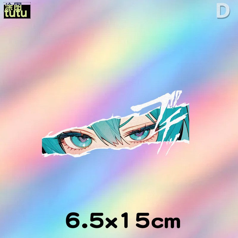 Miku eyes reflective car sticker