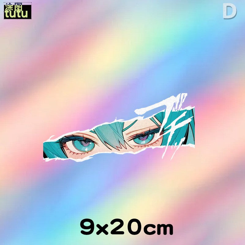 Miku eyes reflective car sticker