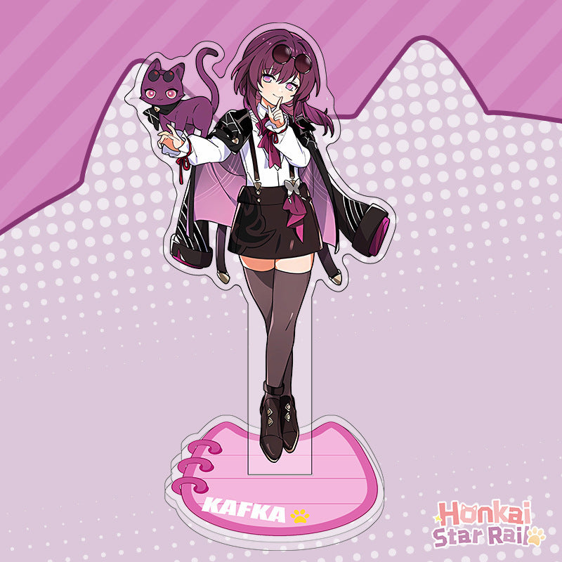 Honkai Star rail cat standing sign, cat, Blade, Sliver Wolf,Luocha