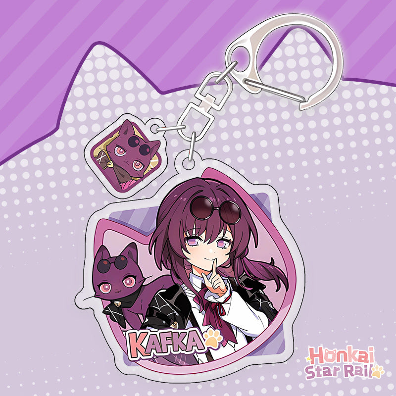 Honkai Star rail cat standing sign, cat, Blade, Sliver Wolf,Luocha