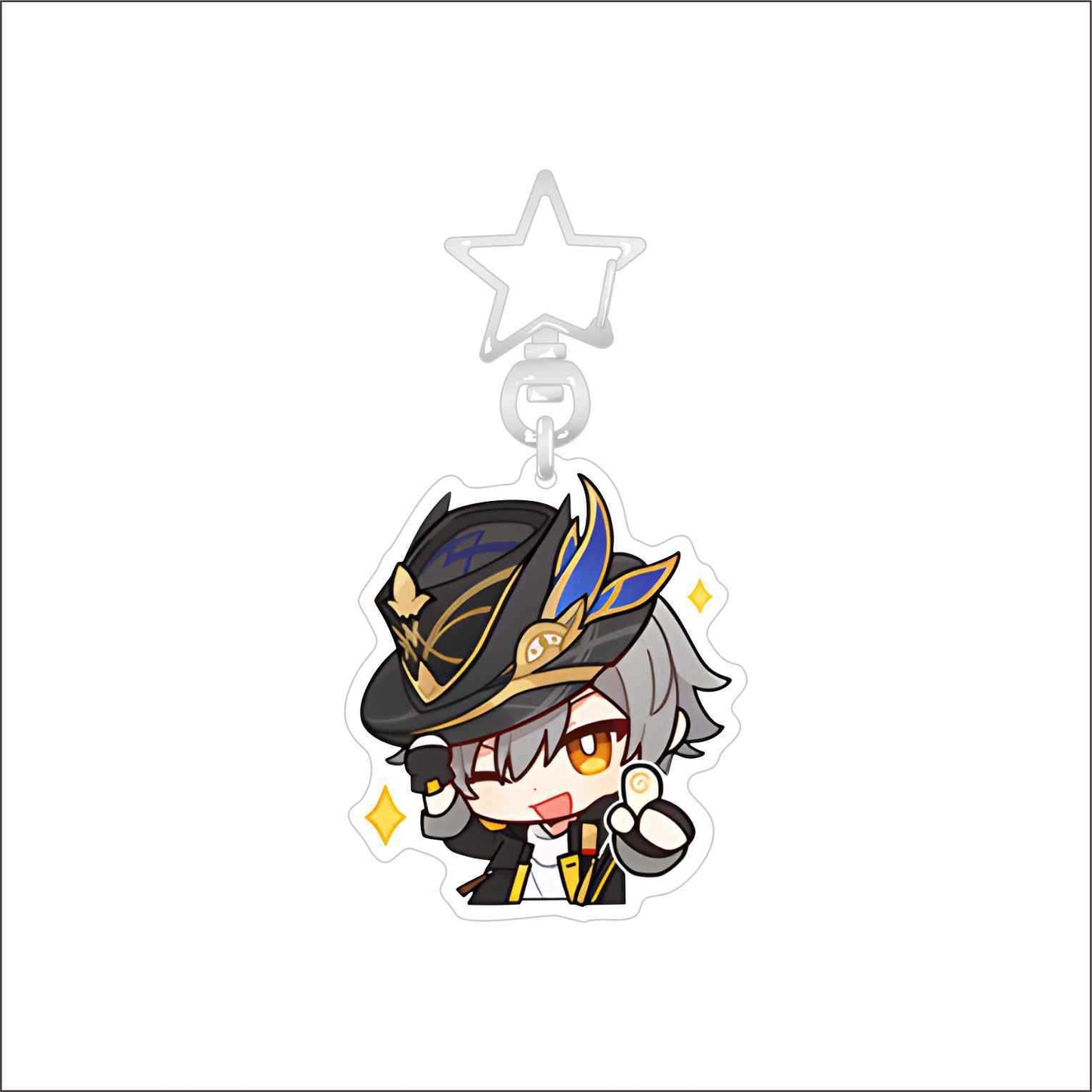 Honkai Star rail keychain CUTE ROBIN AND Boothill