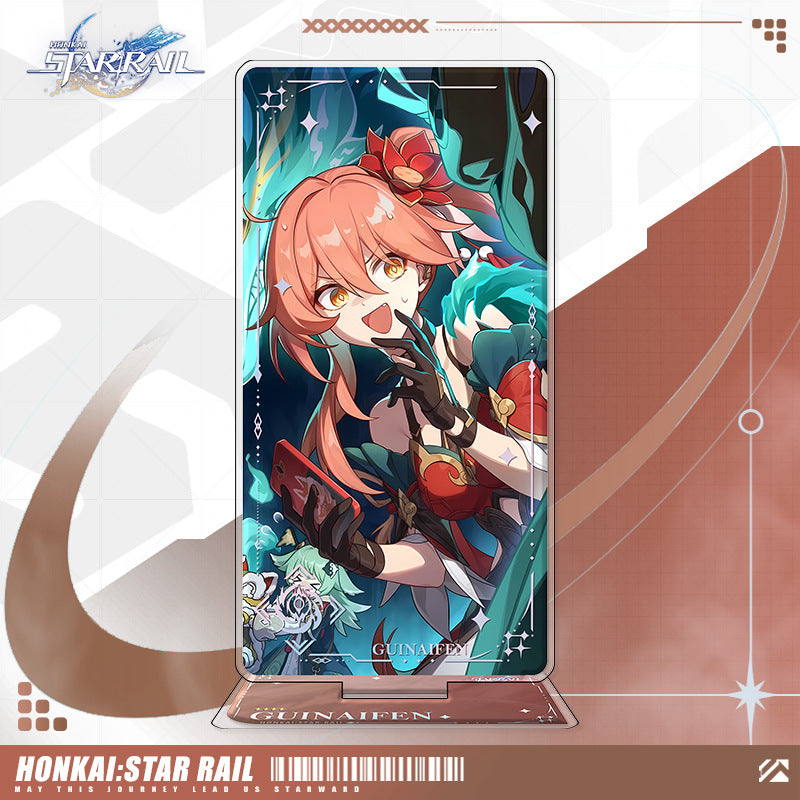 Honkai Star rail light cones standing sign, Firefly, Robin, Acheron