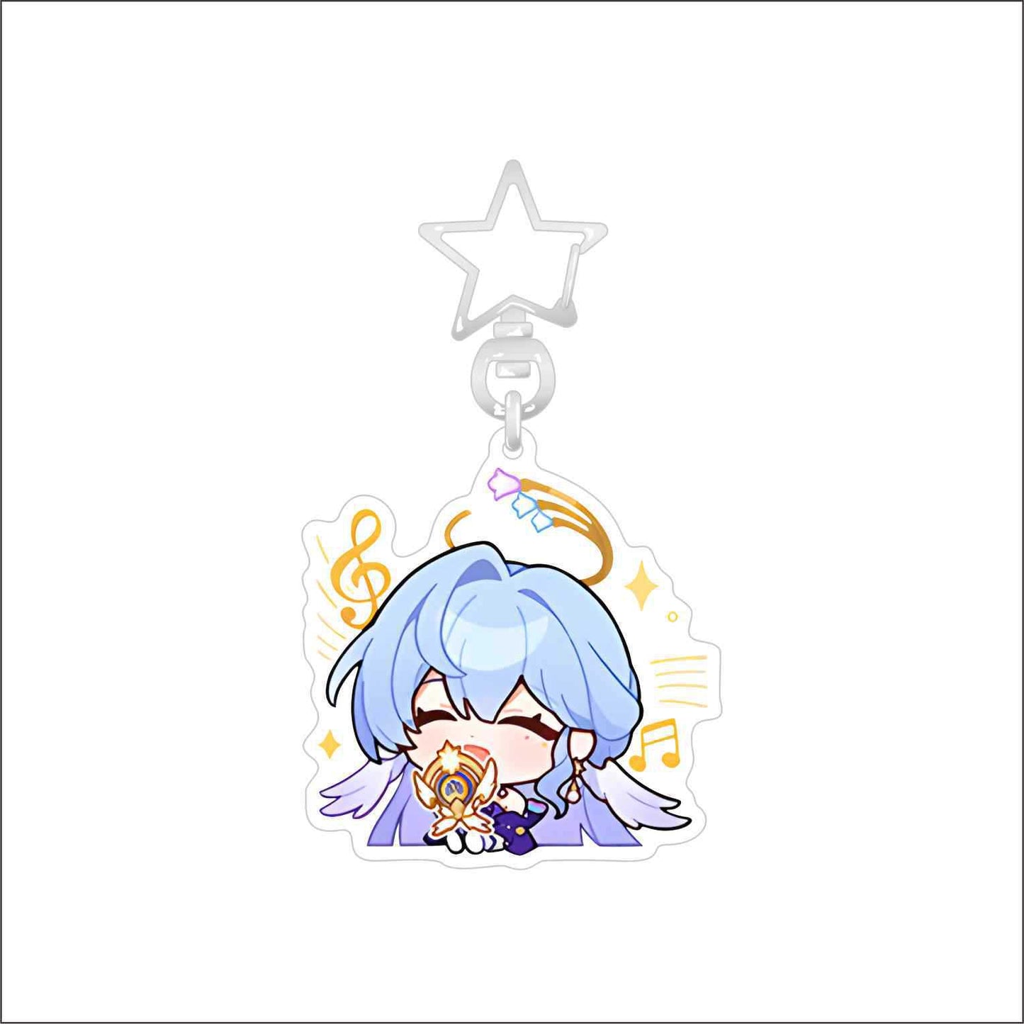 Honkai Star rail keychain CUTE ROBIN AND Boothill