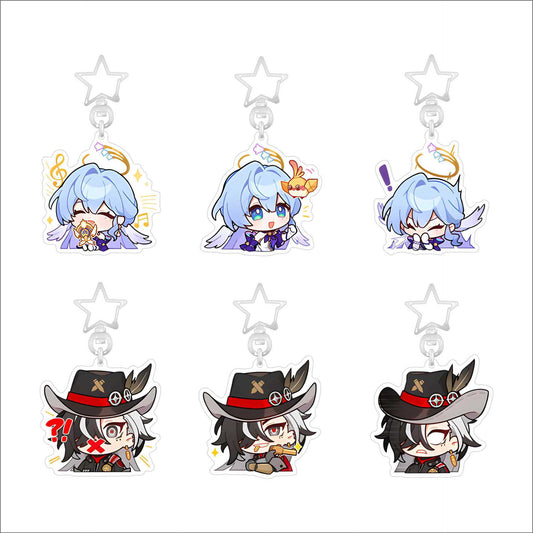 Honkai Star rail keychain CUTE ROBIN AND Boothill