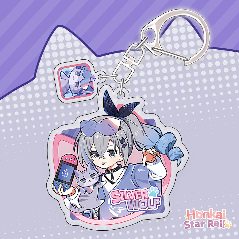 Honkai Star rail cat standing sign, cat, Blade, Sliver Wolf,Luocha