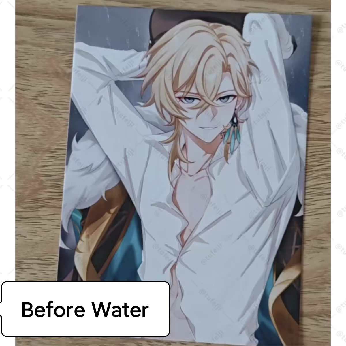 Honkai Star Rail peripherals，Aventurine Water sensitive postcard.