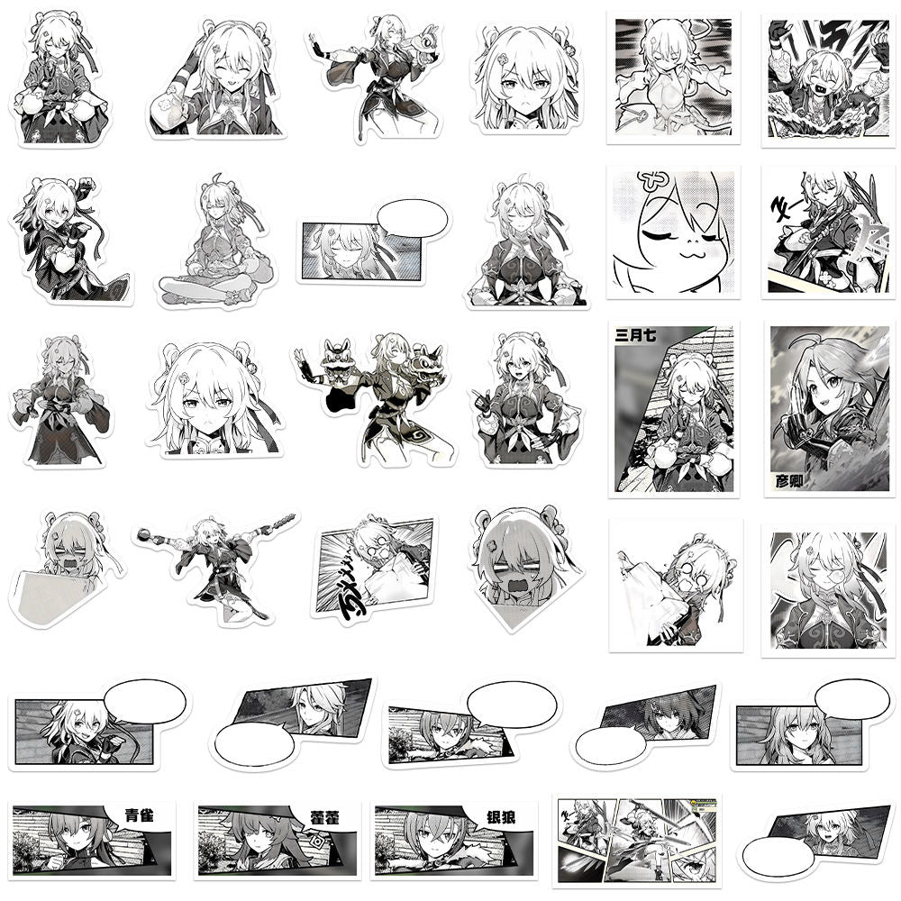 50 March 7th comics stickers