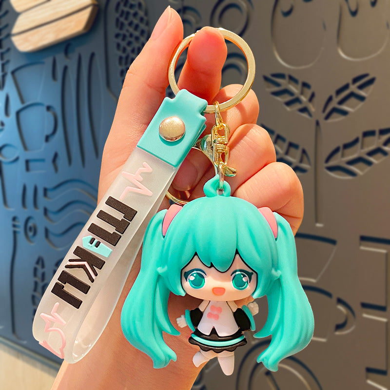 Miku cute plush keychain(both)