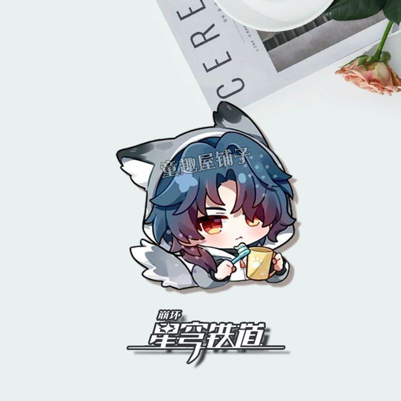 Honkai Star Rail cute brooch, Aventurine, Dr. Ratio, Blade, Imbibitor Lunae