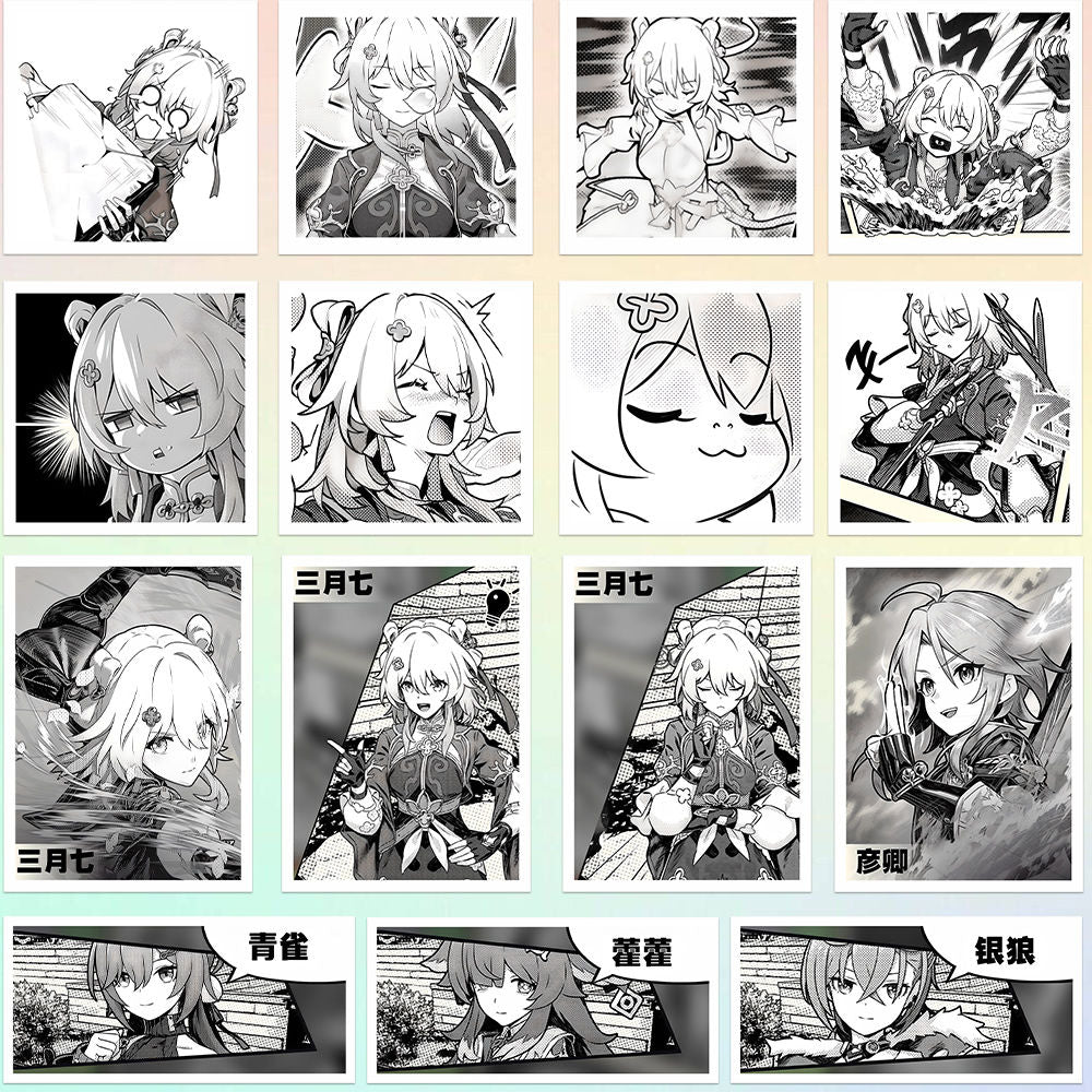 50 March 7th comics stickers