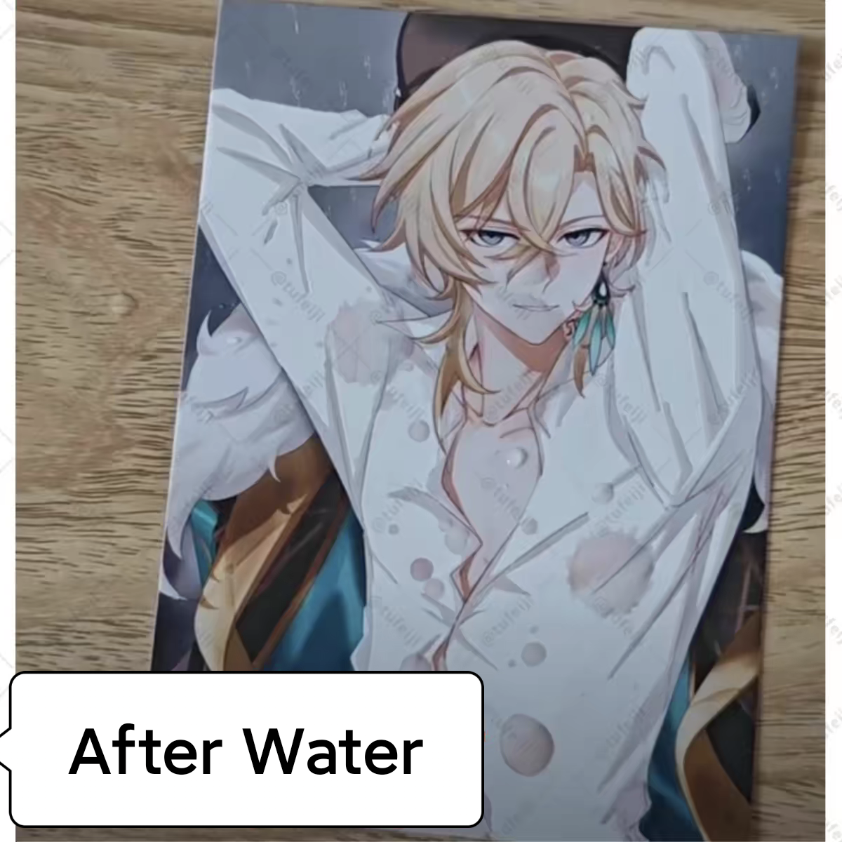 Honkai Star Rail peripherals，Aventurine Water sensitive postcard.