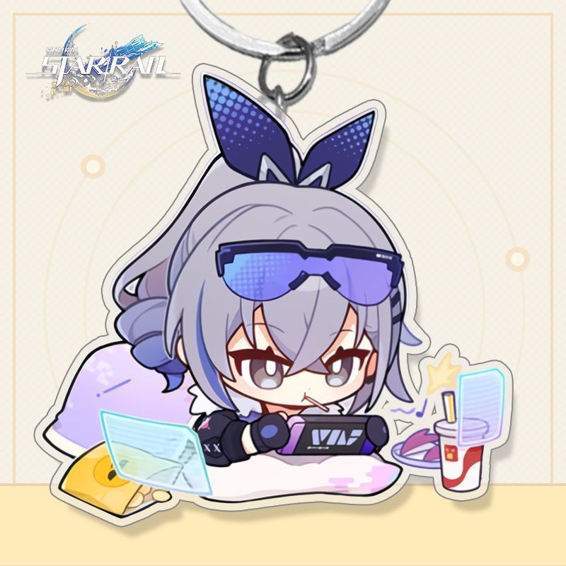 Honkai Star Rail Sliver Wolf Keychain - Perfect for Fans of the Game