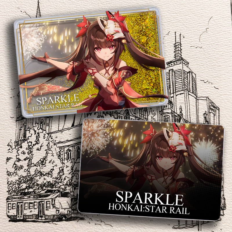 Sparkle and Firefly quicksand shining card