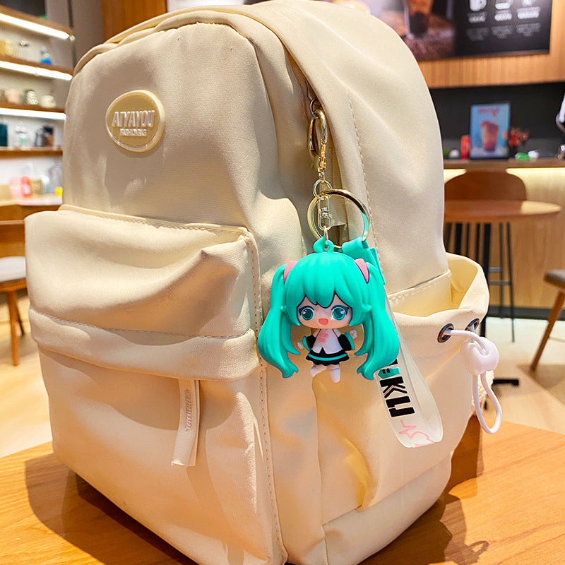 Miku cute plush keychain(both)